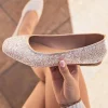 Outlet Casual Mode Ballerines femme pailletées - Divina Rose