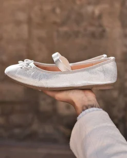 Clearance Casual Mode Ballerines femme plates ées - Lula Argent