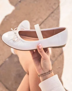 Fashion Casual Mode Ballerines femme plates hes - Olympia Blanc