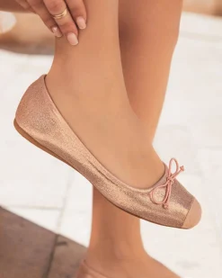 Best Casual Mode Ballerines femme plates confort - Dany Champagne