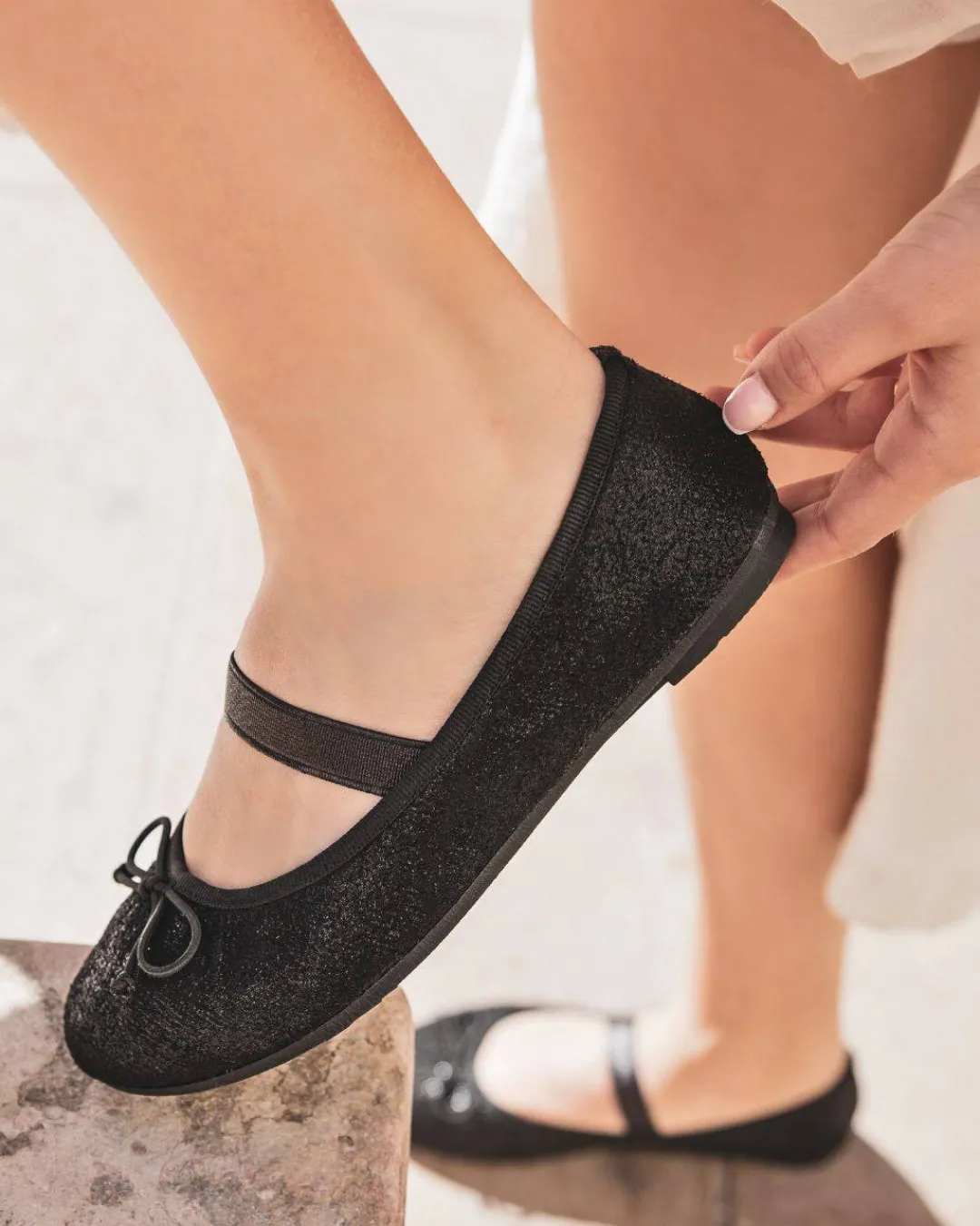 New Casual Mode Ballerines femme plates es - Lula Noir