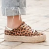 Outlet Casual Mode Basket espadrille femme léopard en toile - Eva Leopard