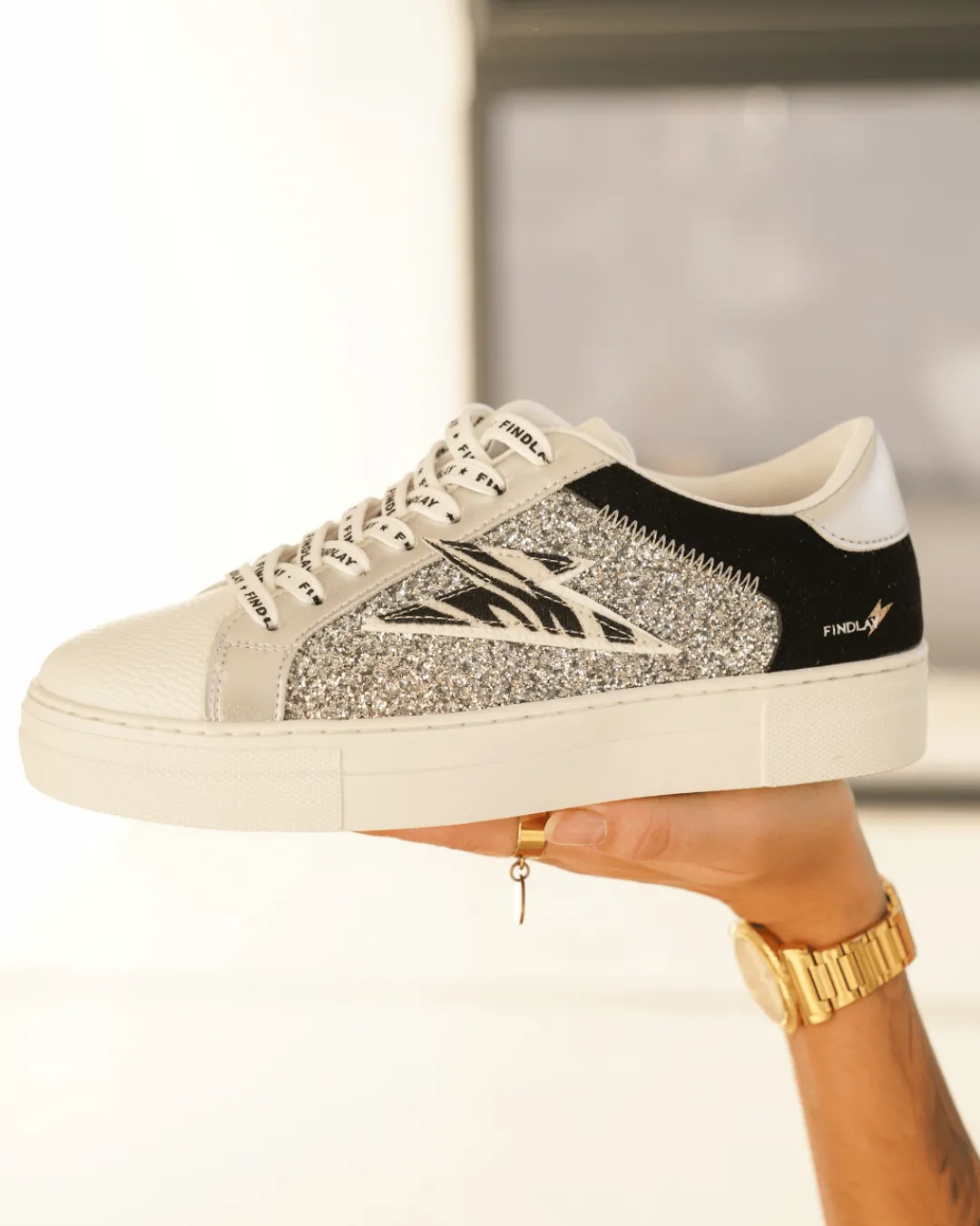 Best Casual Mode Basket femme ée à lacets - Ursula Argent