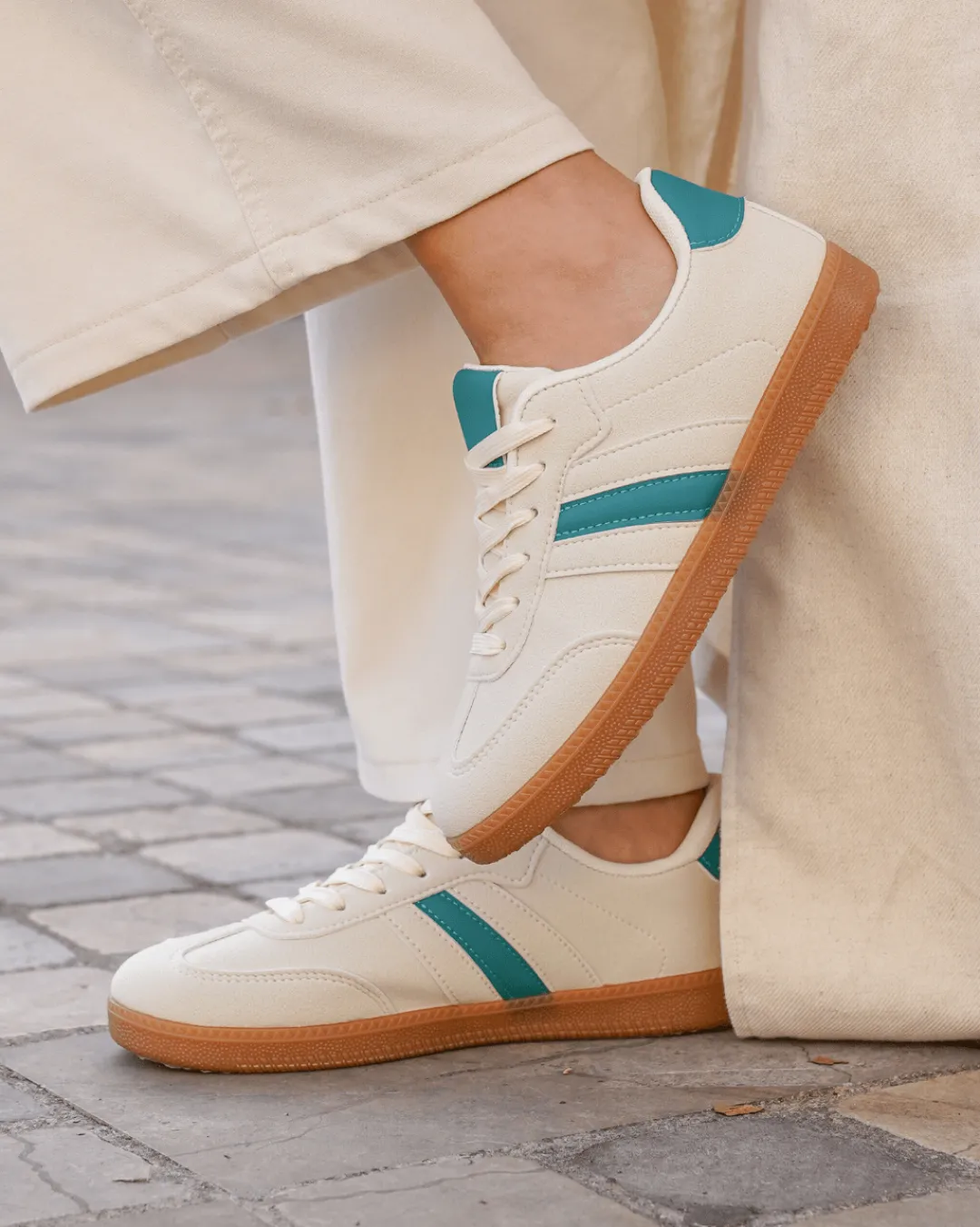 Hot Casual Mode Basket femme à lacets - Joséphine Beige