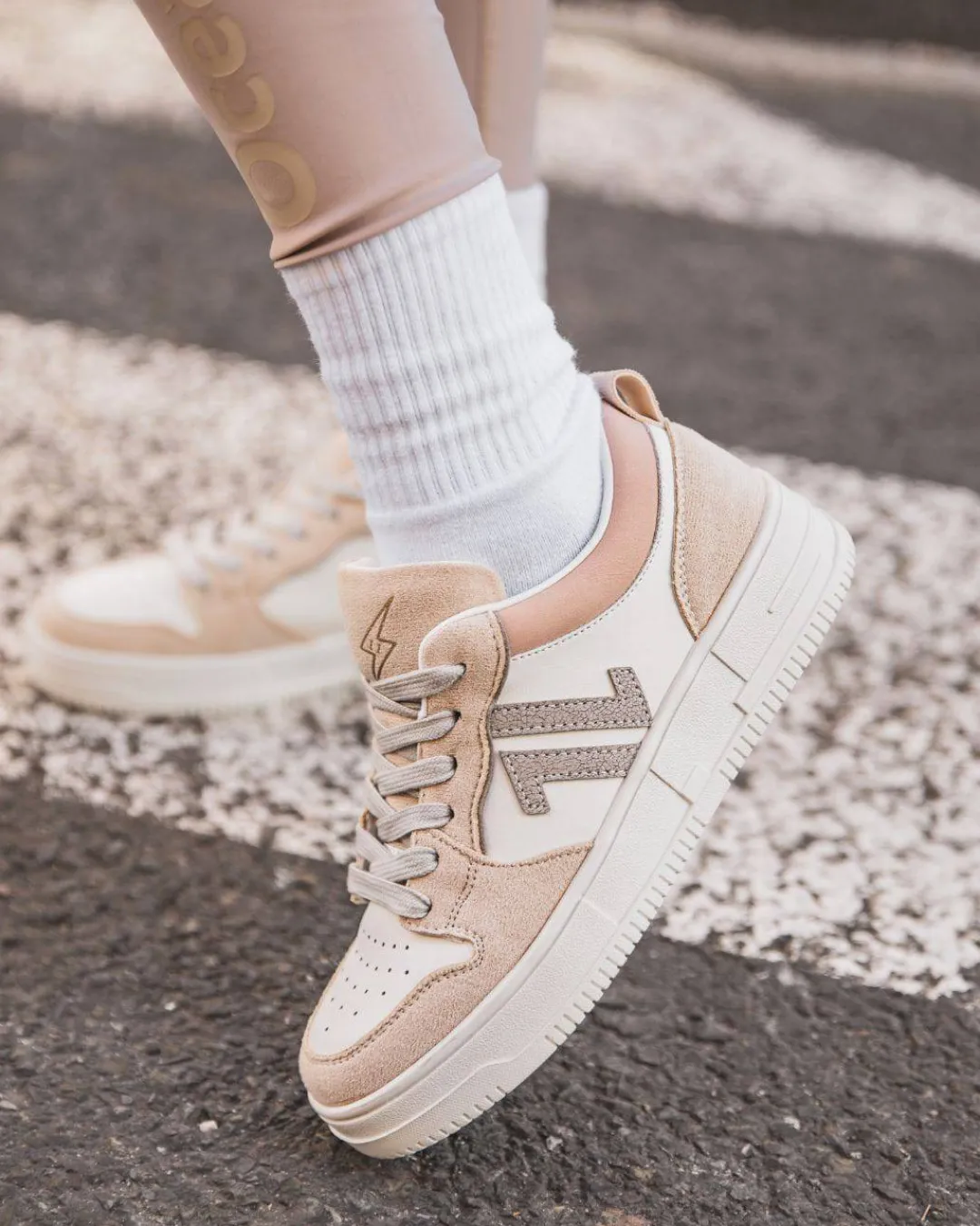 Sale Casual Mode Basket femme à lacets - CL75 Beige