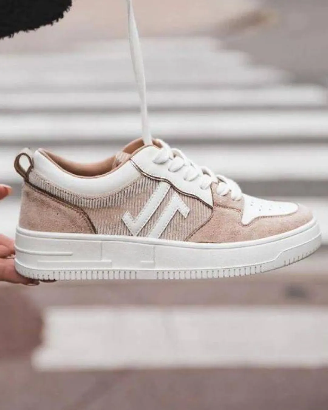 Fashion Casual Mode Basket femme à lacets - CL68 Beige