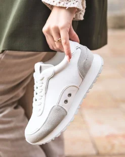 New Casual Mode Basket femme he à lacets - Louisa Blanc