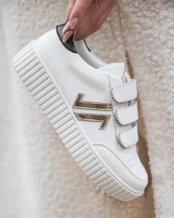 Hot Casual Mode Basket femme he creepers à scratch - CL70 WHITE Blanc