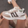 Sale Casual Mode Basket femme blanche et à lacets - Aurélie Beige