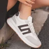Hot Casual Mode Basket femme blanche et à lacets - Aurélie Taupe
