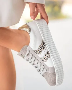 Online Casual Mode Basket femme he lacets - CL59 WHITE Blanc