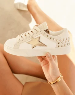 Outlet Casual Mode Basket femme he étoile à lacets - Arabella Blanc