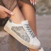 Online Casual Mode Basket femme blanche étoile ée - Léandra Argent