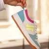 Discount Casual Mode Basket femme pastel à lacets - CL85 PASTEL Bleu