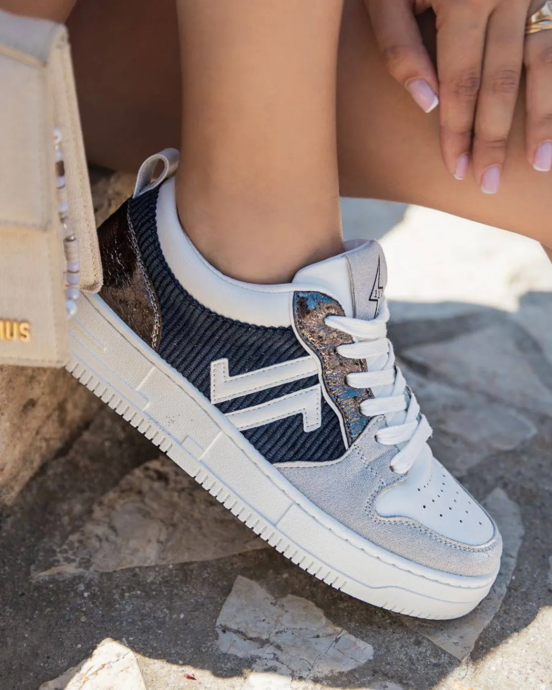 Outlet Casual Mode Basket femme e à lacets - CL81 BLUE Bleu
