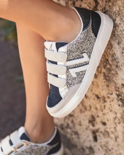 New Casual Mode Basket femme e à scratch - CL80 BLUE Bleu