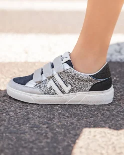New Casual Mode Basket femme e à scratch - CL80 BLUE Bleu
