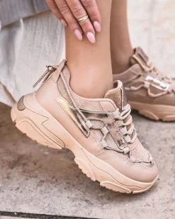 New Casual Mode Basket femme à lacets sneakers - Siena Camel