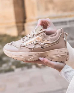 New Casual Mode Basket femme à lacets sneakers - Siena Camel