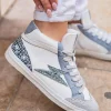 Online Casual Mode Basket femme éclair e jeans montante - Romane Bleu