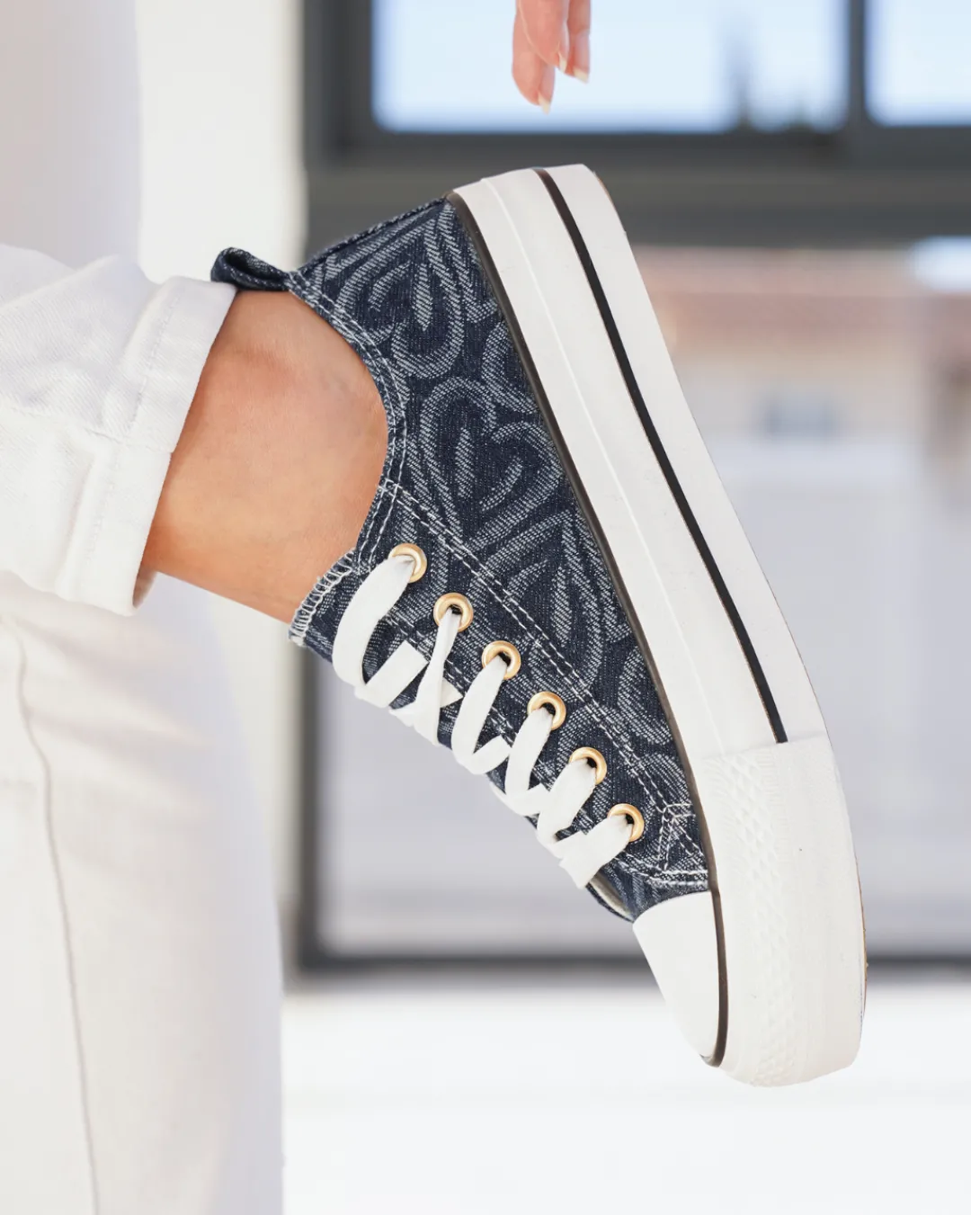 Discount Casual Mode Basket femme compensée foncé à lacets - Nolwen Bleu
