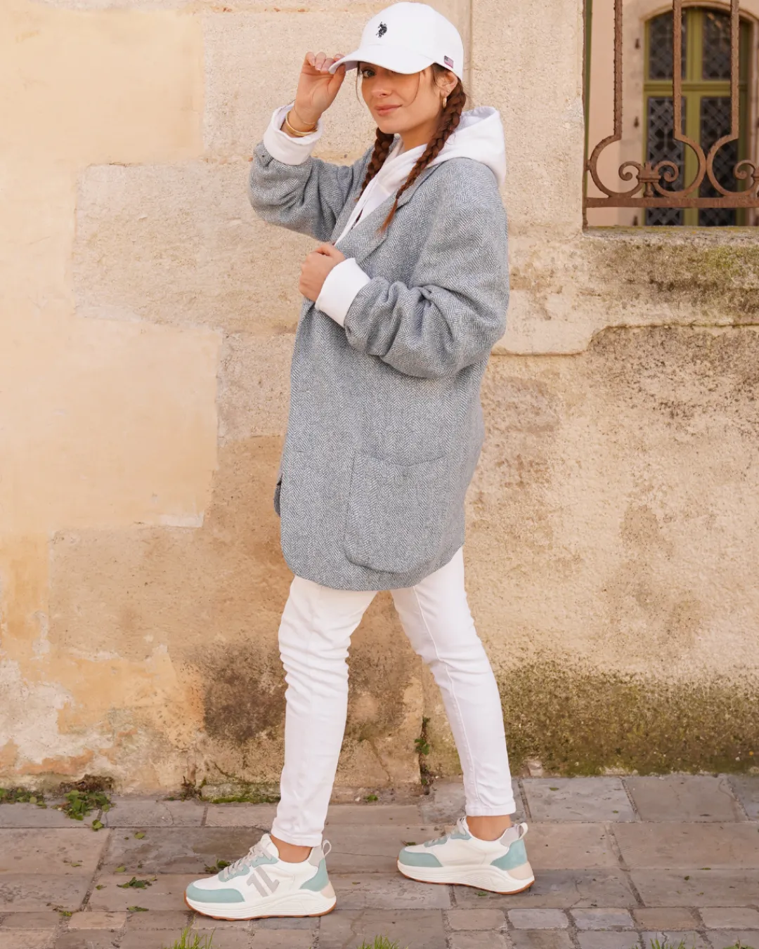 Fashion Casual Mode Basket femme compensée pastel à lacets - CL89 PASTEL Bleu