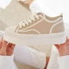 Discount Casual Mode Basket femme compensée à lacets - Odette Camel