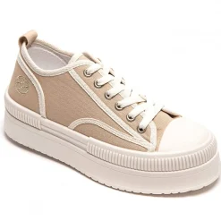 Discount Casual Mode Basket femme compensée à lacets - Odette Camel