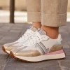 Online Casual Mode Basket femme compensée dée à lacets - CL86 PASTEL Or
