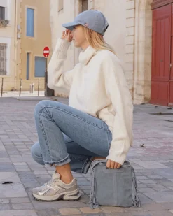 Outlet Casual Mode Basket femme compensée e à lacets - Talia Gris