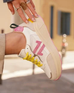 New Casual Mode Basket femme compensée à lacets - CL89 YELLOW Jaune