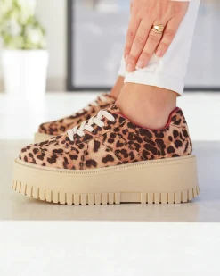 Discount Casual Mode Basket femme compensée léopard à lacets - Fabienne Leopard