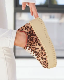 Discount Casual Mode Basket femme compensée léopard à lacets - Fabienne Leopard