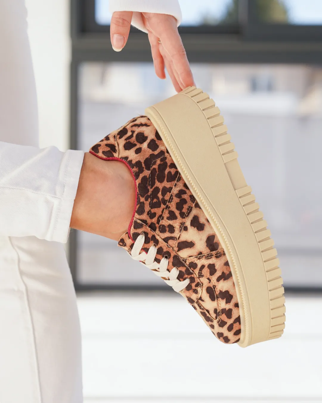 Discount Casual Mode Basket femme compensée léopard à lacets - Fabienne Leopard