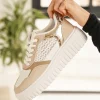 Clearance Casual Mode Basket femme compensée à lacets - Ebony Taupe
