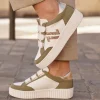 Outlet Casual Mode Basket femme creepers à scratch - CL83 Kaki