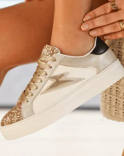 Online Casual Mode Basket femme dée à lacets - Cindy Or