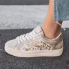 Online Casual Mode Basket femme dée motifs à lacets - Margot Or