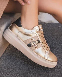 Outlet Casual Mode Basket femme dée née de bijoux à lacets - Aliyah Or