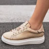 Sale Casual Mode Basket femme dée semelle épaisse à lacets - Ela Or