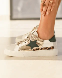 New Casual Mode Basket femme dée étoile à lacets - Joya Or