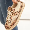 Online Casual Mode Basket femme espadrille léopard à lacets - Ursule Leopard