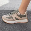 Clearance Casual Mode Basket femme à lacets - Amélia Kaki