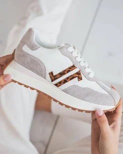 Best Casual Mode Basket femme léopard à lacets - CL77 LEO Leopard