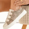 New Casual Mode Basket femme léopard à scratch - Pamela Leopard