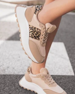 New Casual Mode Basket femme léopard semelle épaisse - Émilie Leopard