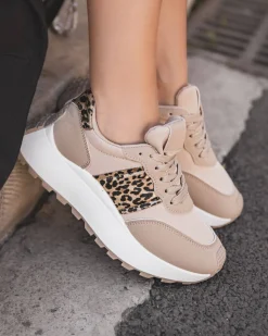 New Casual Mode Basket femme léopard semelle épaisse - Émilie Leopard