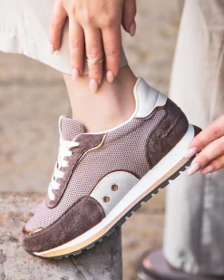 Sale Casual Mode Basket femme marron à lacets - Lola Nude