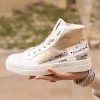 New Casual Mode Basket femme montante dée - Gabrielle Or