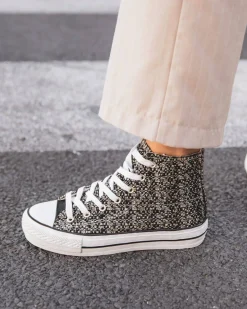 Online Casual Mode Basket femme montante e à lacets - Octavia Noir